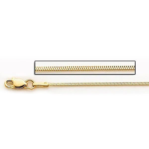14K Yellow Gold 1.6mm Snake Chain