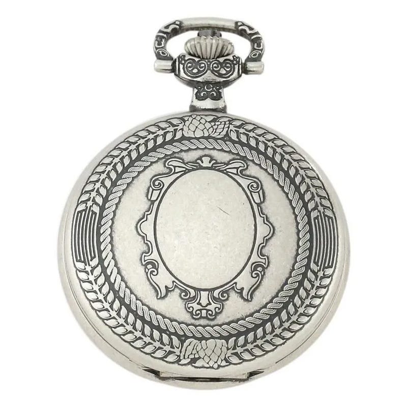 Charles-Hubert Paris Antique Chrome Finish Hunter Case Mechanical Pocket Watch