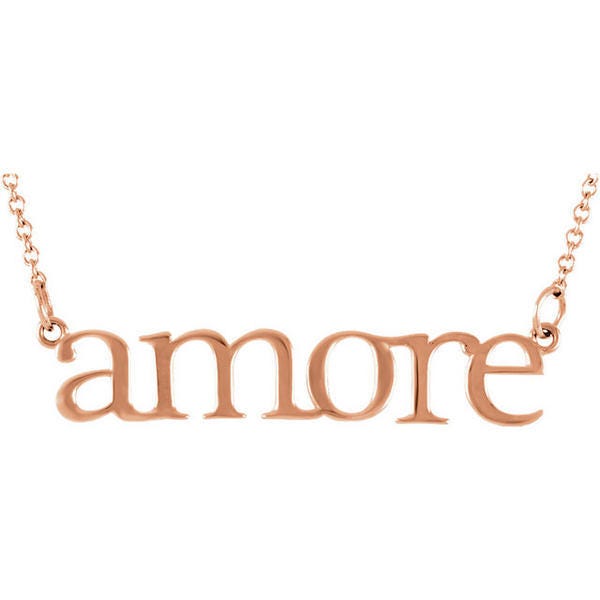 14K Gold "Amore" necklace