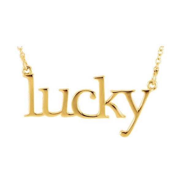 14K Gold "Lucky" necklace