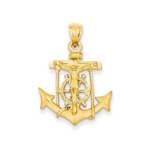 14k Mariners Cross Pendant