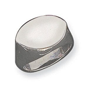 Sterling Silver Women's Oval Signet Ring