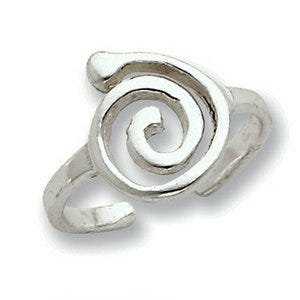 Sterling Silver Swirl Toe Ring