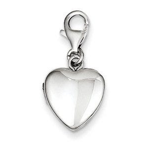 Sterling Silver Heart Locket w/ Lobster Claw