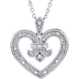 Diamond Heart Design Pendant
