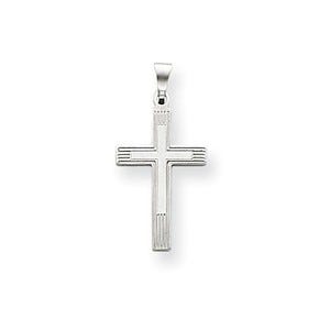 14k White Cross Charm