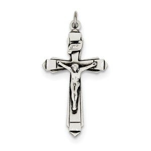 Sterling Silver Antiqued Crucifix Pendant