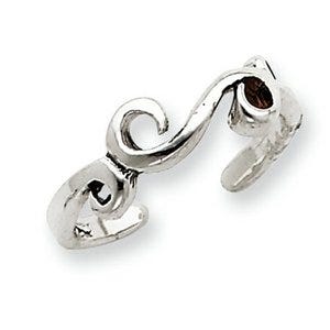 Sterling Silver Antiqued Toe Ring