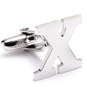 Genuine Sterling Silver Letter "X" Cufflinks