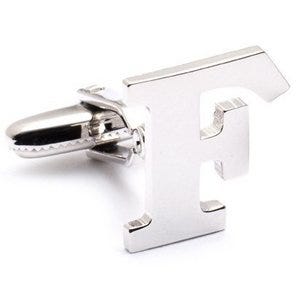 Genuine Sterling Silver Letter "F" Cufflinks