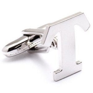 Genuine Sterling Silver Letter "T" Cufflinks