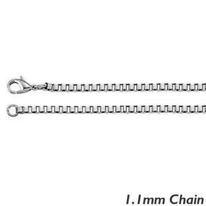 Sterling Silver 1.1mm Box Chain