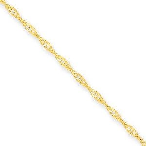 14k 1.6mm Singapore Chain