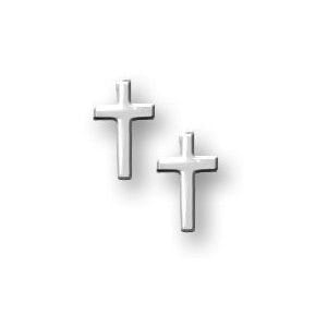 Sterling Silver Children's "Cross" Post Earrings