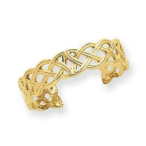 14k Yellow Gold Celtic Knot Toe Ring