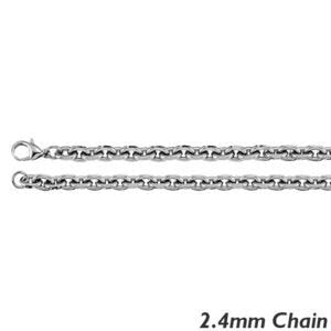 Sterling Silver 2.4mm Rolo Chain