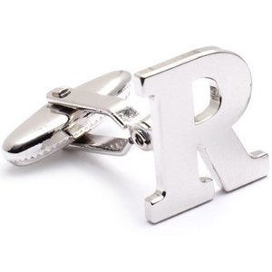Genuine Sterling Silver Letter "R" Cufflinks