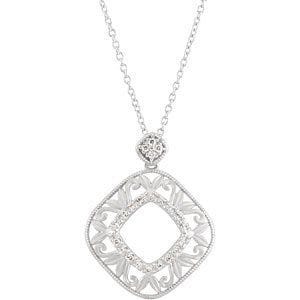 Sterling Silver Diamond Pendant