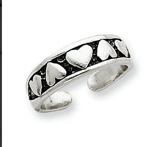 Sterling Silver Antiqued Toe Ring