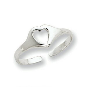 Sterling Silver Heart Toe Ring