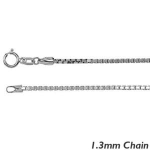 Sterling Silver 1.3mm Box Chain