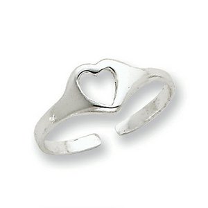 Sterling Silver Heart Toe Ring