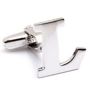 Genuine Sterling Silver Letter "L" Cufflinks