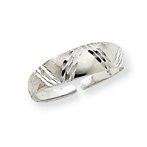 14k White Gold Fancy Toe Ring