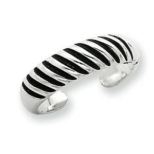 Sterling Silver Antiqued Toe Ring