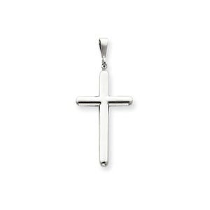 14k White Gold Cross Pendant