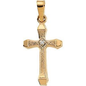 CROSS PENDANT W/DIAMOND