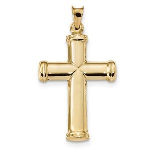 14k Polished Stamping Cross Pendant