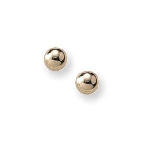 14K Yellow Gold Children's Stud Safety Back Earrings