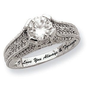 Sterling Silver Clear Cubic Zirconia Promise Ring