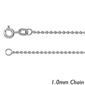 14K White Gold1.0mm Bead Chain