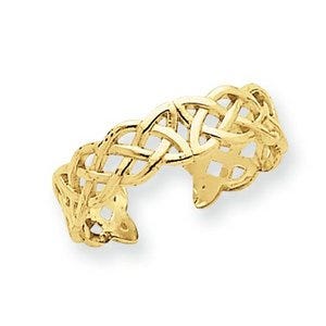 14k Yellow Gold Celtic Knot Toe Ring