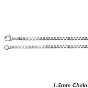 Sterling Silver 1.5mm Box Chain