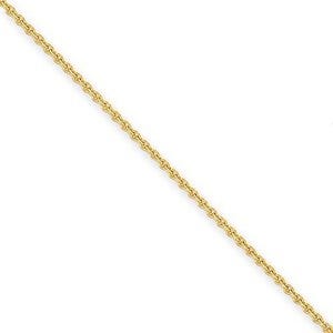 14k 2.2mm Solid Polished Cable Chain