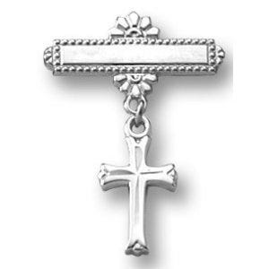 Sterling Silver Children's Cross Bar Pin