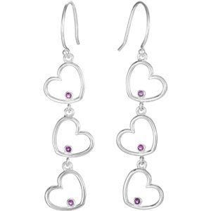 Diamond Heart Design Earrings