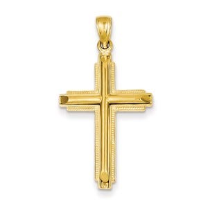 14k Polished Cross Pendant