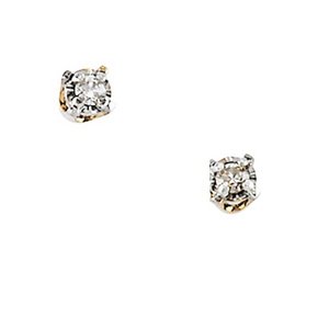 14K Yellow Gold Children's Diamond Earring