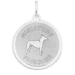 Miniature Pinscher Disc Charm or Pendant