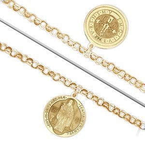 Double Sided Saint Benedict Jubilee Religious Anklet - "EXCLUSIVE"