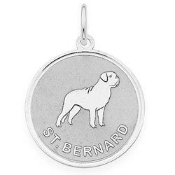 St Bernard Disc Charm or Pendant