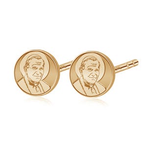 Pair of Pope Saint John Paul II Stud Earrings