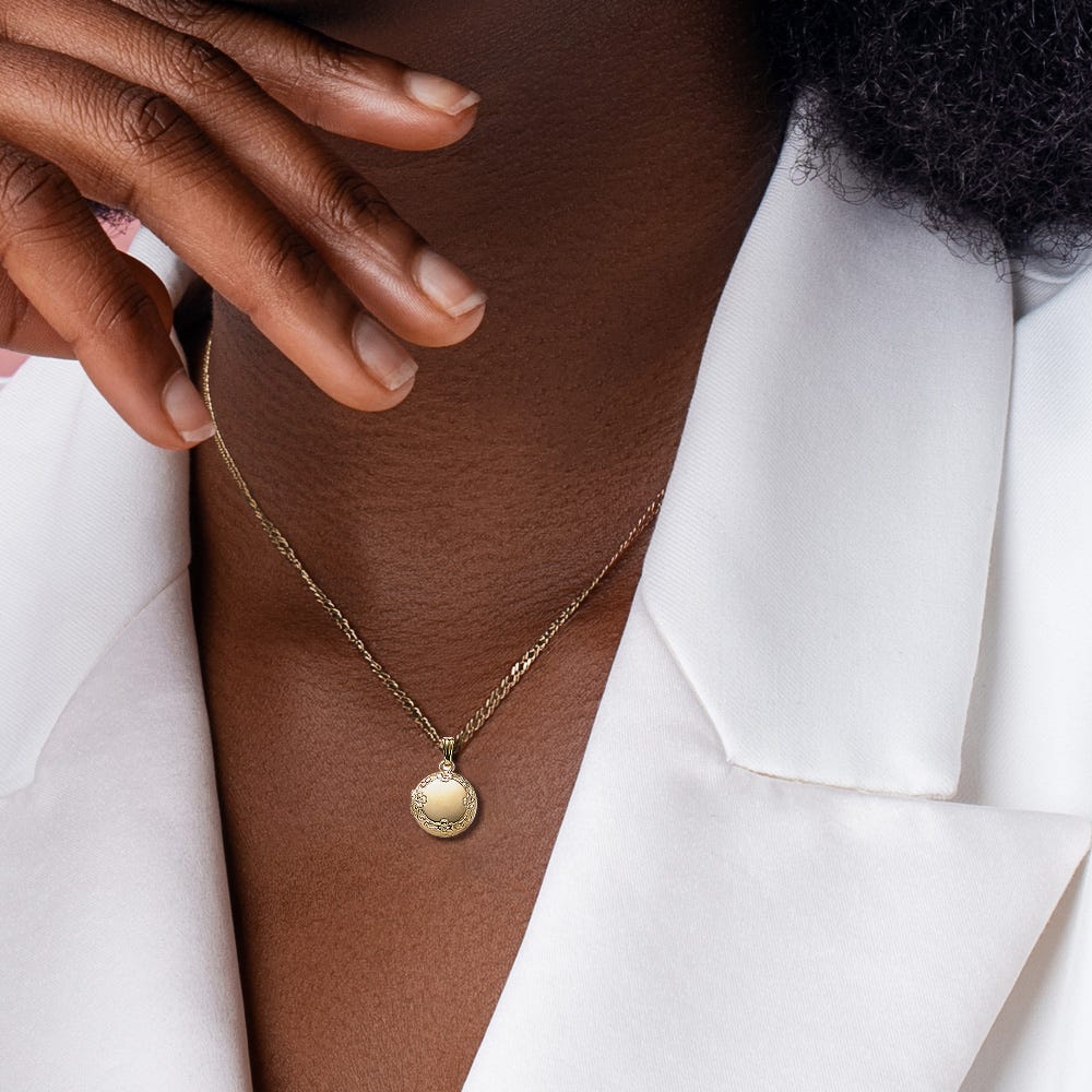 14K Gold Filled Round Photo Locket