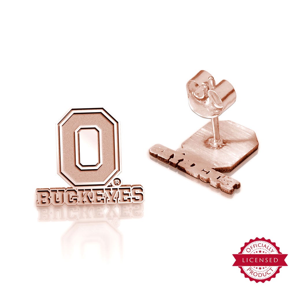 Pair Of Ohio State Buckeye O Earrings