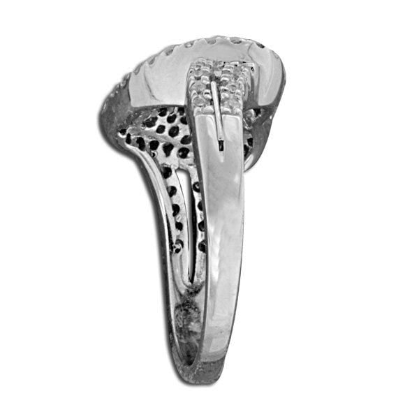 Sterling Silver Heart Cubic Zirconia Promise Ring