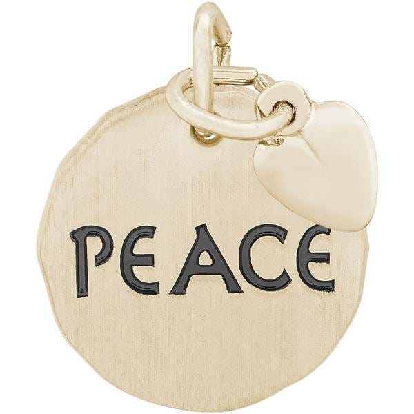 PEACE TAG W/HEART ENGRAVABLE